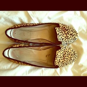 Real calf hair leopard flats