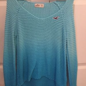 Cozy blue knit sweater