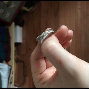 David Yurman cable ring with diamonds