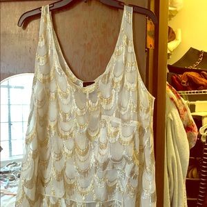 Planet blue sparkly top