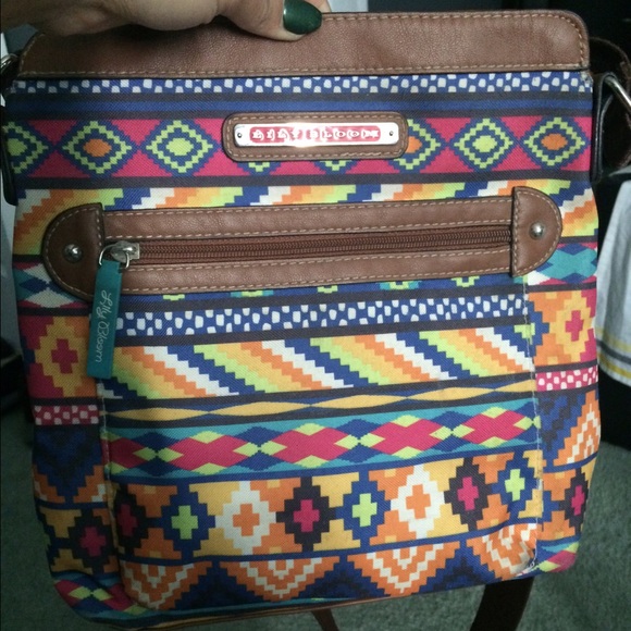 Lily Bloom tribal print cross body purse