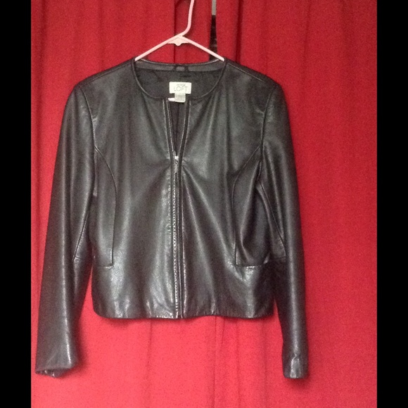 ann taylor loft leather jacket