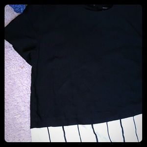 Black Oversized Striped top