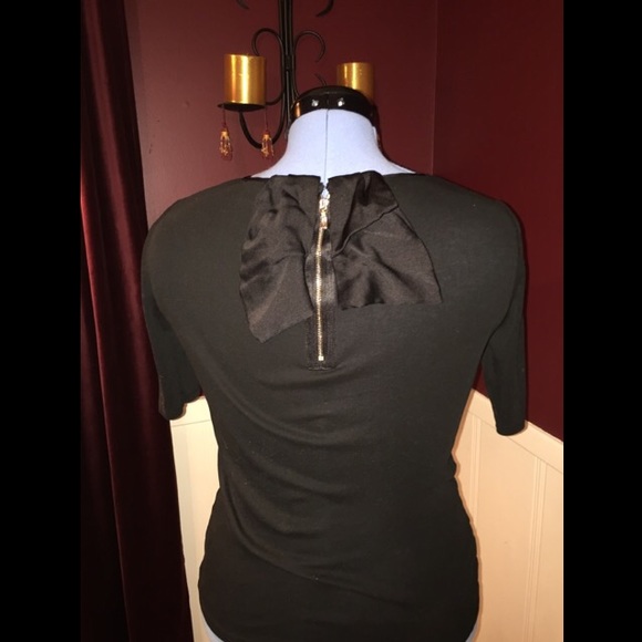 Ann Taylor black Bow back top