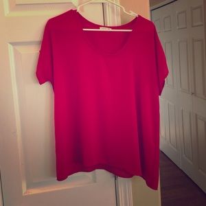 Soprano red sheer top