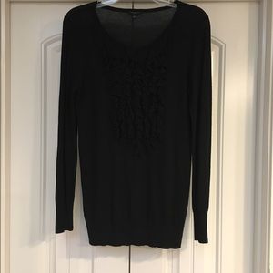 Black Ruffled sweater small