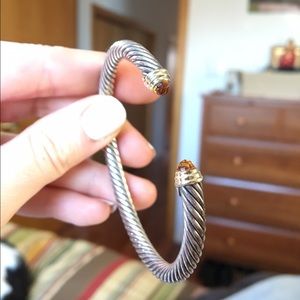 Medium David Yurman citrine cable bracelet