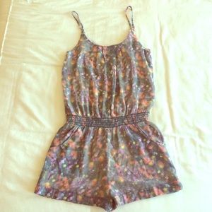 Watercolor patterned romper