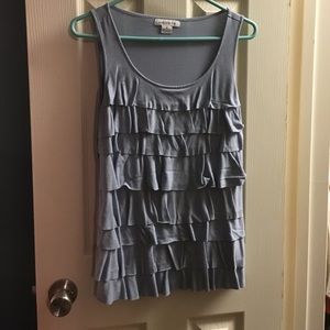 Tank top with ruffles