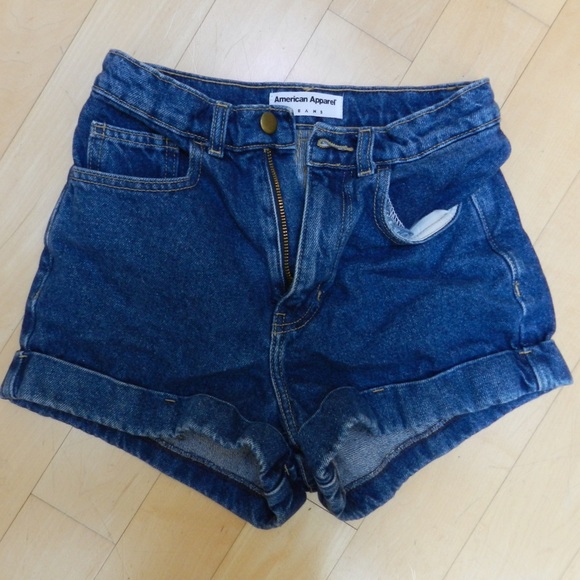 Dark wash high waisted shorts