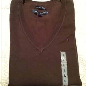NWOT Tommy Hilfiger Pima Cotton V-neck Sweater