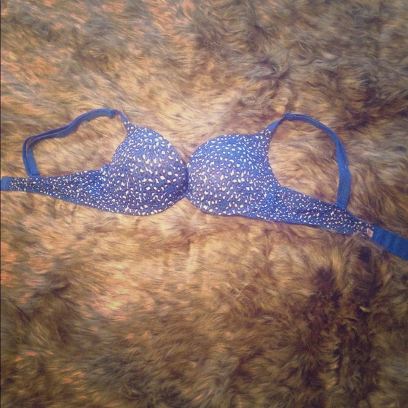 Blue cheetah bra