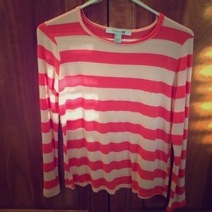 Soft long sleeve striped tee