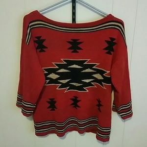 Aztec print sweater