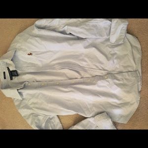 Ralph Lauren blue and white striped button down