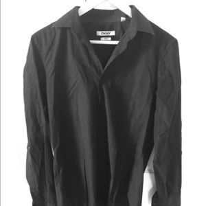 Plain Black DKNY Button Down