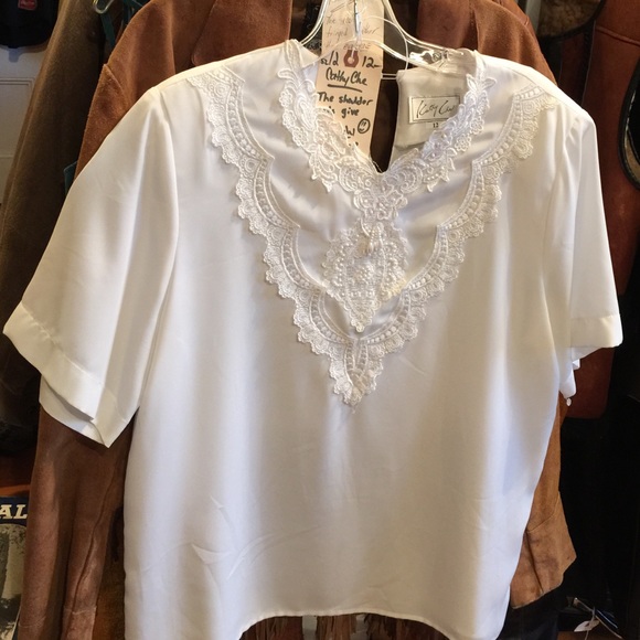 Lovely Victorian lace pearl blouse