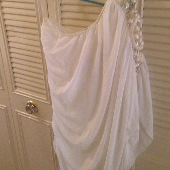 Beautiful white one shoulder dress