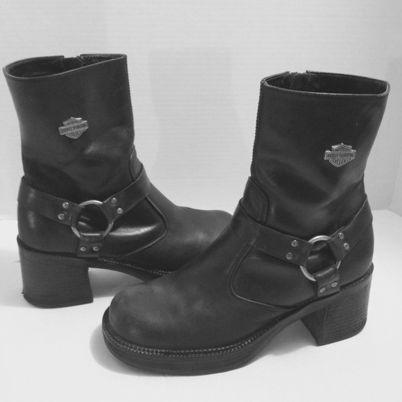 Harley Davidson black harness boots