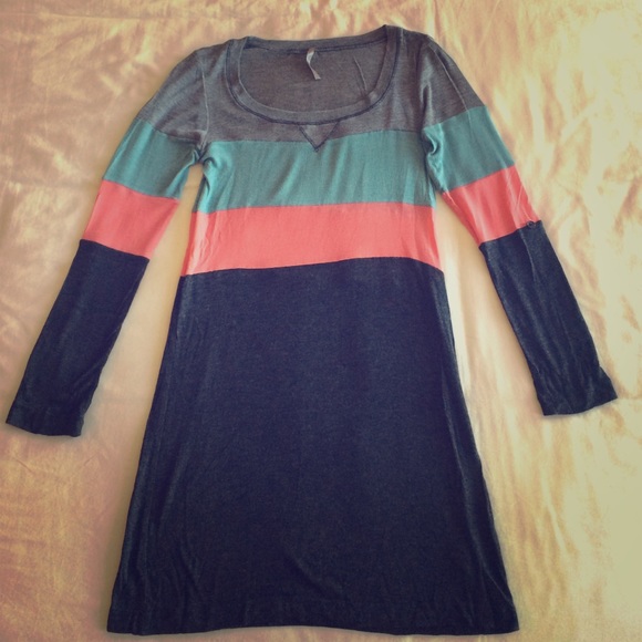 Striped boutique sweater dress