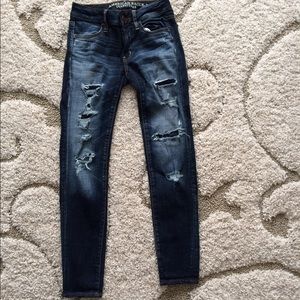 Distressed Dark Wash Jeggings