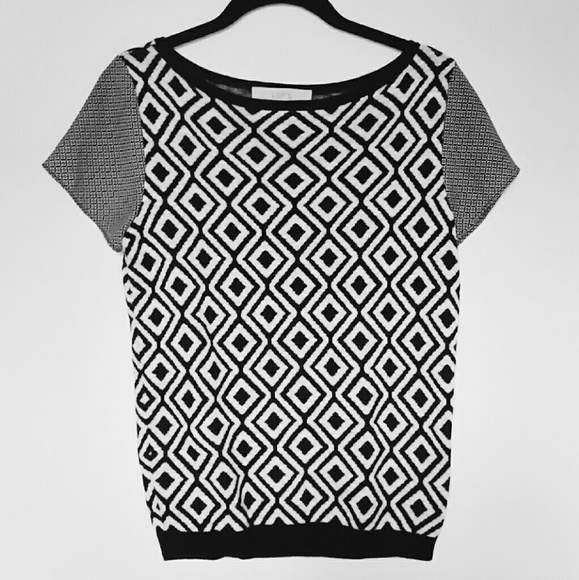 Ann Taylor LOFT Geometric Print Sweater Size S