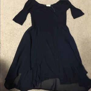 Navy flowy dress