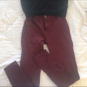 F21 Maroon Jeans