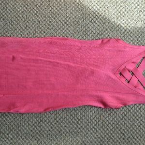 Pink Bebe bandage dress