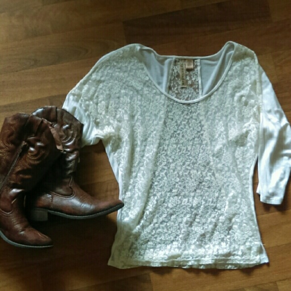 cap sleeve lace shirt