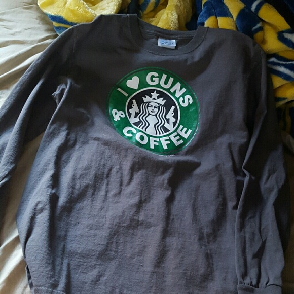 I ? guns & coffee longsleeve shirt