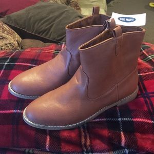 Faux leather ankle booties! Brand new with tags ☺️