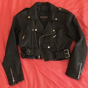 Vintage 80s 100% real leather motorcycle jacket