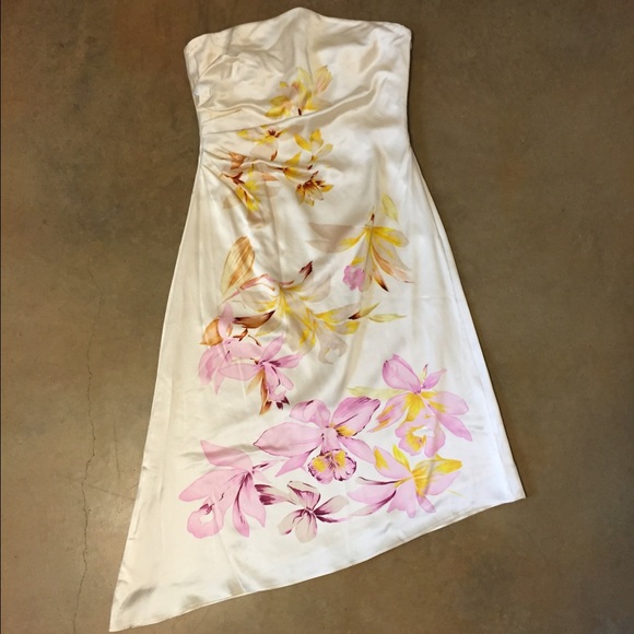 Strapless Orchid Silk Dress