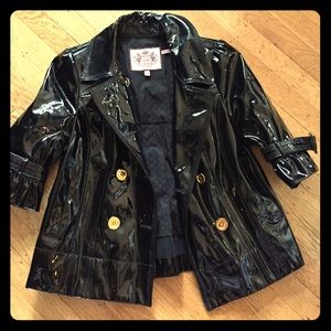 Juicy couture shiny black jacket