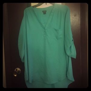 Turquoise tunic 3/4 sleeves