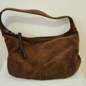 Coach Authentic brown soft suede shoulder bag
