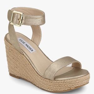 Steve Madden Gold Seaside wedge sandals