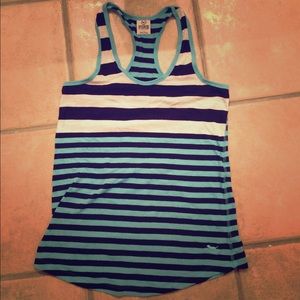 VSPink razorback striped tank