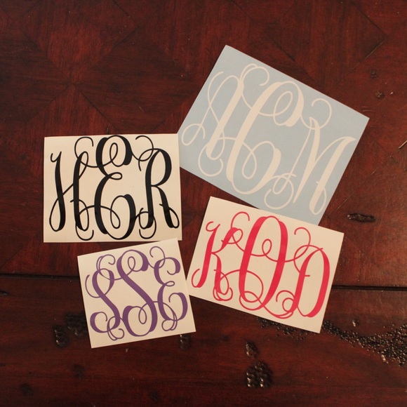 Personalized Vine Monogram Decal