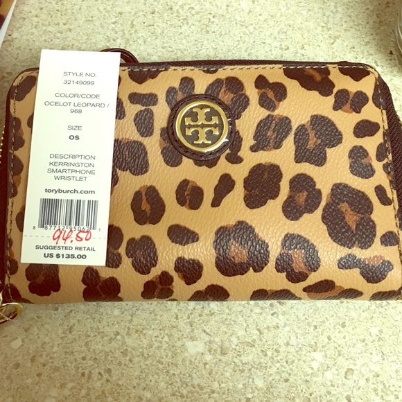 Tory Burch Leopard Wristlet