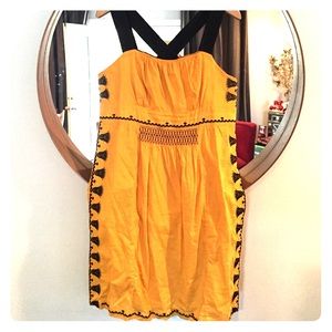 Anthropologie Floreat Goldenrod Dress