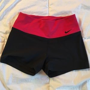 Nike Dri-Fit Dark Gray & Pink Shorts XS