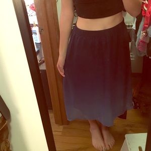 Blue ombré midi skirt