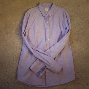 Lilac Poka Dot Button Up