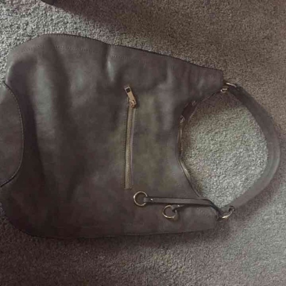 Taupe colored handbag