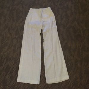 White linen H&M pants