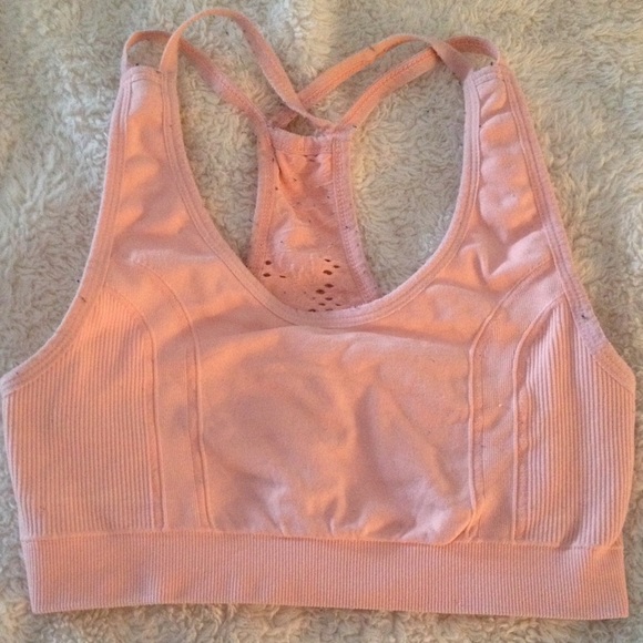Light pink sports bra