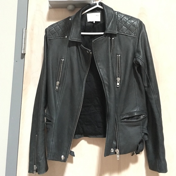 Auth IRO Distressed Leather Jacket