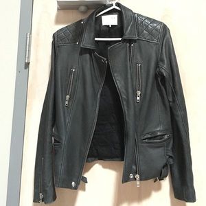 Auth IRO Distressed Leather Jacket